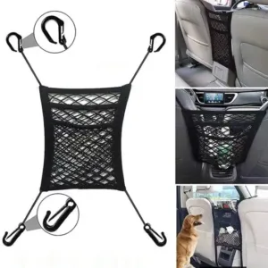 3 Layer Mesh Car Storage Net – Seat Organizer & Pet Barrier
