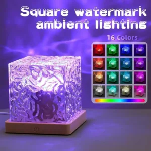 Dynamic Rotating Water Ripple Night Light