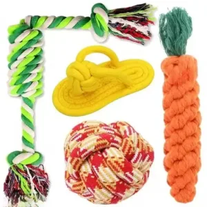 Dog Rope & Chew Toy Set Pack of 4 – Pet Toys