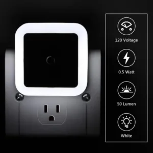 Smart LED Night Lamp Sensor Light Automatic On Off Plug in Night Light for Bedroom Hallway Stairs Kitchen Bathroom (Multicolor)