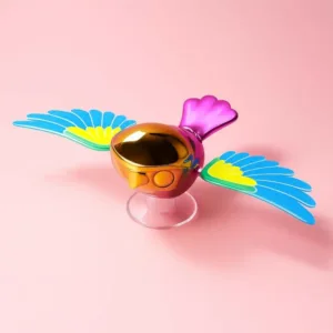 Simulated Flapping Bird Car Ornament | Wind Powered Spinning Dashboard & Mirror Decor Accessory