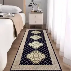 Polyester Bed Runner – Floral Design 27x72 Inches
