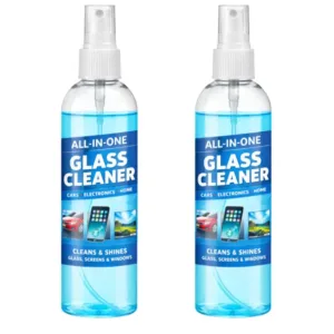 All-in-One Glass Cleaner Spray | Multi-Surface Cleaning Spray for Car Glass, Mirrors, Windows, Mobile Screens & Electronics | Streak-Free Dust & Fingerprint Remover for Home & Auto Use