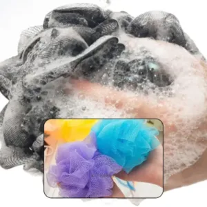 Bath Shower Loofah Sponge Pouf Body Scrubber (Pack of 6Pcs) ( default, Standard ).
