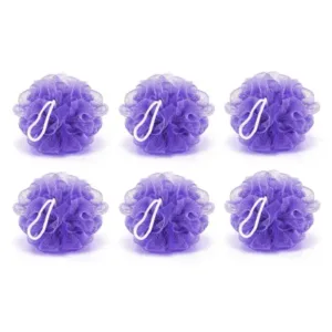 Bath Shower Loofah Sponge Pouf Body Scrubber (Pack of 6Pcs) ( default, Standard ).