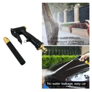 Plastic Body, Metal Trigger & Brass Nozzle Water Spray Gun For Water Pipe | Non-Slip | Comfortable Grip | Multiple Spray Modes | Ideal Pipe Nozzle For Car Wash, Gardening.