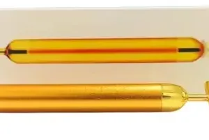 24K Golden Beauty Bar Facial Massager | Golden Rod T-Shaped Electric Face Massager for Face, Neck & Skin Care ( default, Standard )