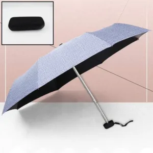 3 Fold Kids Umbrella with UV Protection & Zip Case | Cute Foldable Sun & Rain Umbrella for Children, Girls & Boys | Portable Travel Mini Umbrella for Summer, School & Outdoor Use (1 Pc)