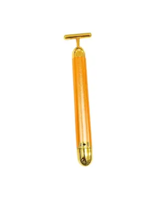 c1eRuuHaFHCQMptzjvGUN9cI3r7htFEo2qpPOBYC.webp 24K Golden Beauty Bar Facial Massager | Golden Rod T-Shaped Electric Face Massager for Face, Neck & Skin Care ( default, Standard )