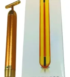 24K Golden Beauty Bar Facial Massager | Golden Rod T-Shaped Electric Face Massager for Face, Neck & Skin Care ( default, Standard )