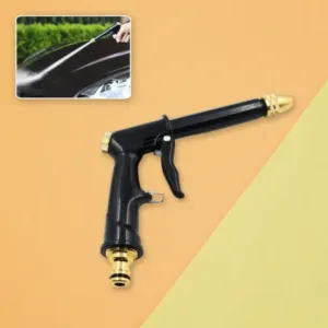 Plastic Body, Metal Trigger & Brass Nozzle Water Spray Gun For Water Pipe | Non-Slip | Comfortable Grip | Multiple Spray Modes | Ideal Pipe Nozzle For Car Wash, Gardening.