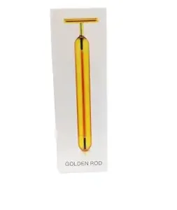 24K Golden Beauty Bar Facial Massager | Golden Rod T-Shaped Electric Face Massager for Face, Neck & Skin Care ( default, Standard )