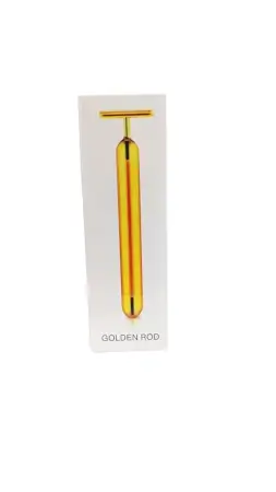 gsQft8T91lhH2QHozNwwAykbCSWeGewmUi0UkyoO.webp 24K Golden Beauty Bar Facial Massager | Golden Rod T-Shaped Electric Face Massager for Face, Neck & Skin Care ( default, Standard )