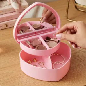 Multipurpose Makeup Storage Box with Mirror & Tray ( default, OS )