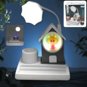 Cartoon LED Desk Lamp with Pen Holder – Eye Protection Study Table Lamp & Cute Night Light for Kids ( default, OS )