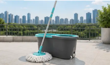 Txjgfl8MZI0RD1tAFUy5DwZMXCzmttW0o1la8R7F.webp 360° Spin Mop Set with Twin Bucket – Microfiber Floor Cleaning Mop with 2 Refill Heads ( default, OS )