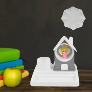 Cartoon LED Desk Lamp with Pen Holder – Eye Protection Study Table Lamp & Cute Night Light for Kids ( default, OS )